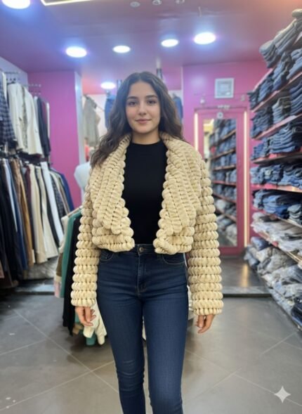 جاكيت بيج فرو قصير